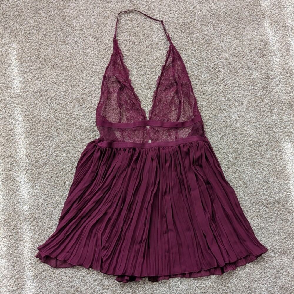 Victoria's Secret Pleated Babydoll Lingerie - Red Medium